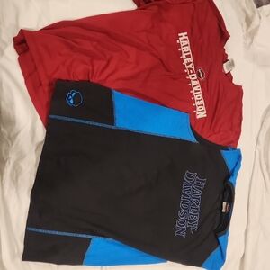 Harley-Davidson Red and Black T-Shirt Duo